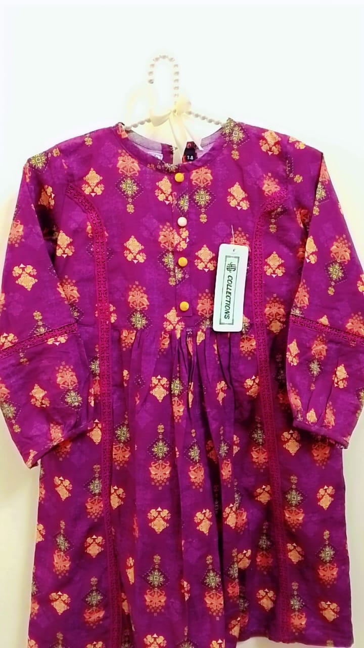 Premium Khaddar Frock for Girls (Age 10-11) | Festive Winter Wear